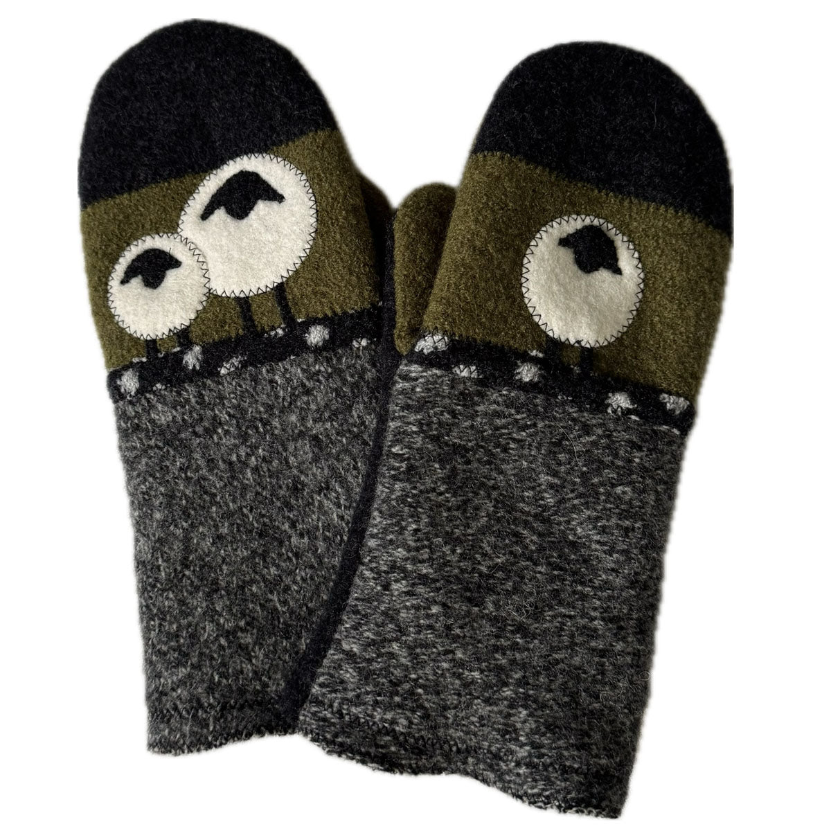 Green Sheep Mitten