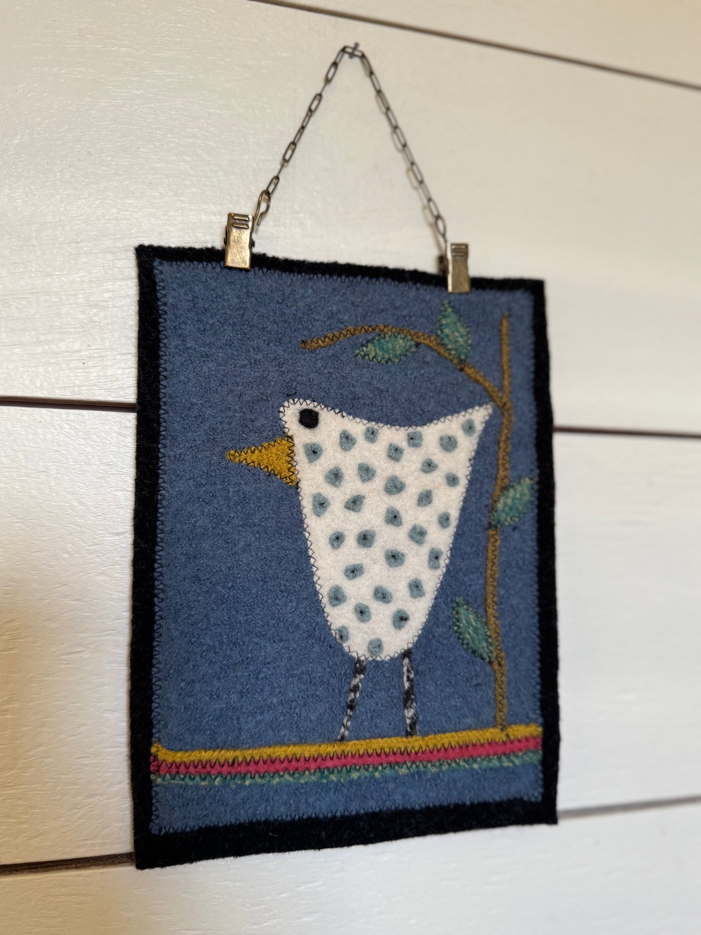 5 x 7" Bird Wool Hanging