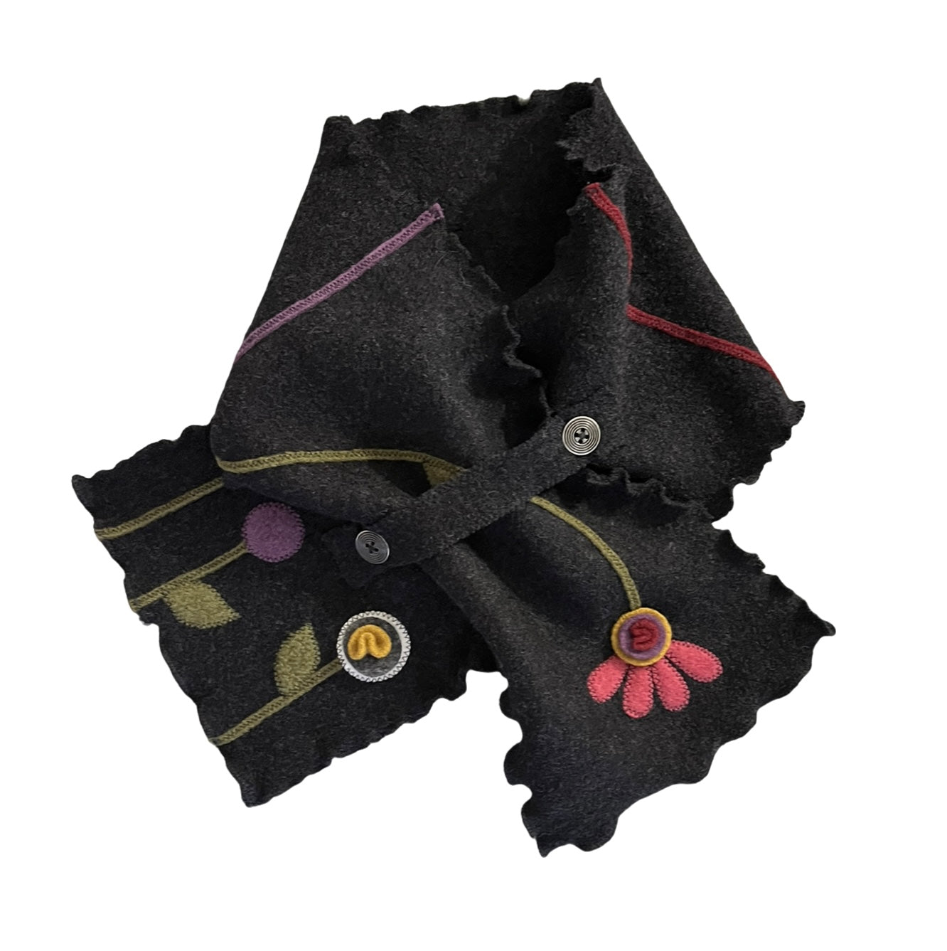 Black Flower Wrap