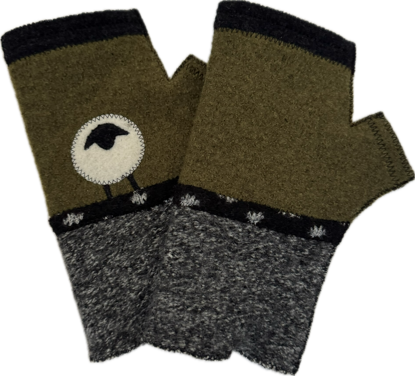 Sheep Fingerless Gloves