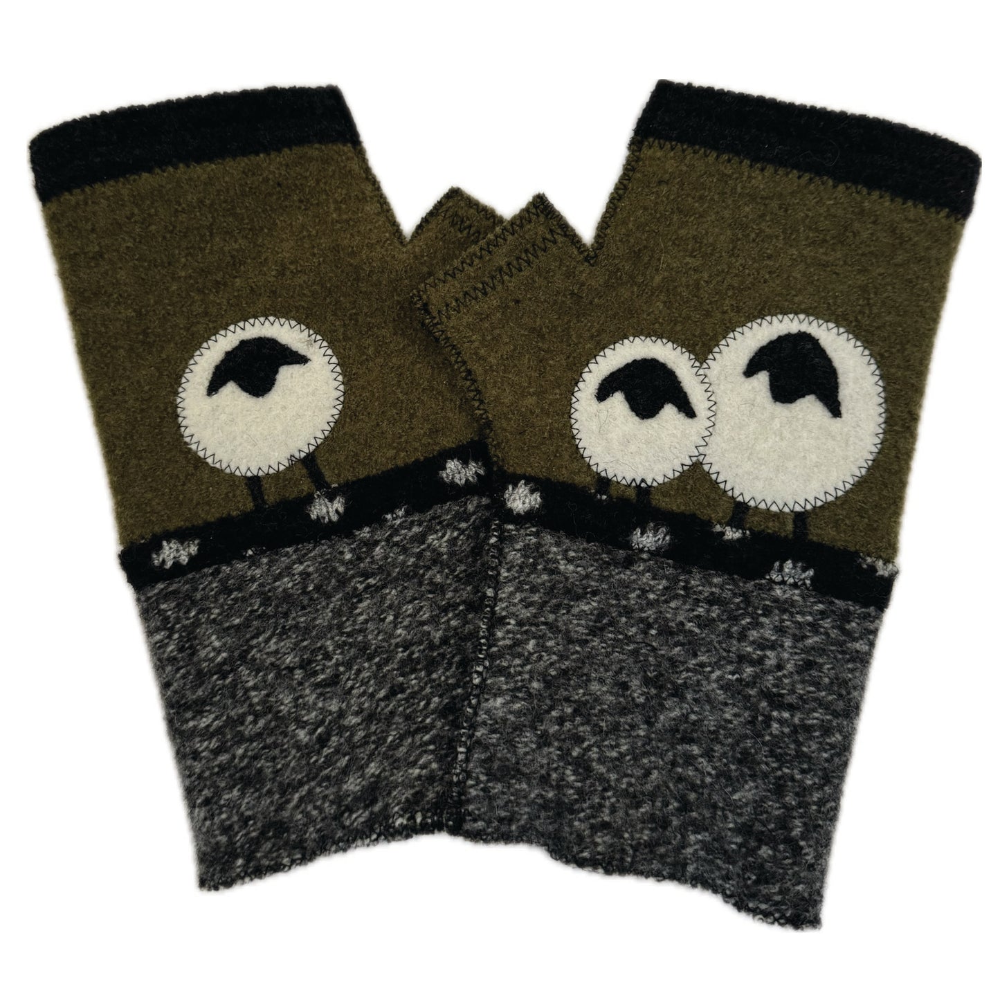 Sheep Fingerless Gloves