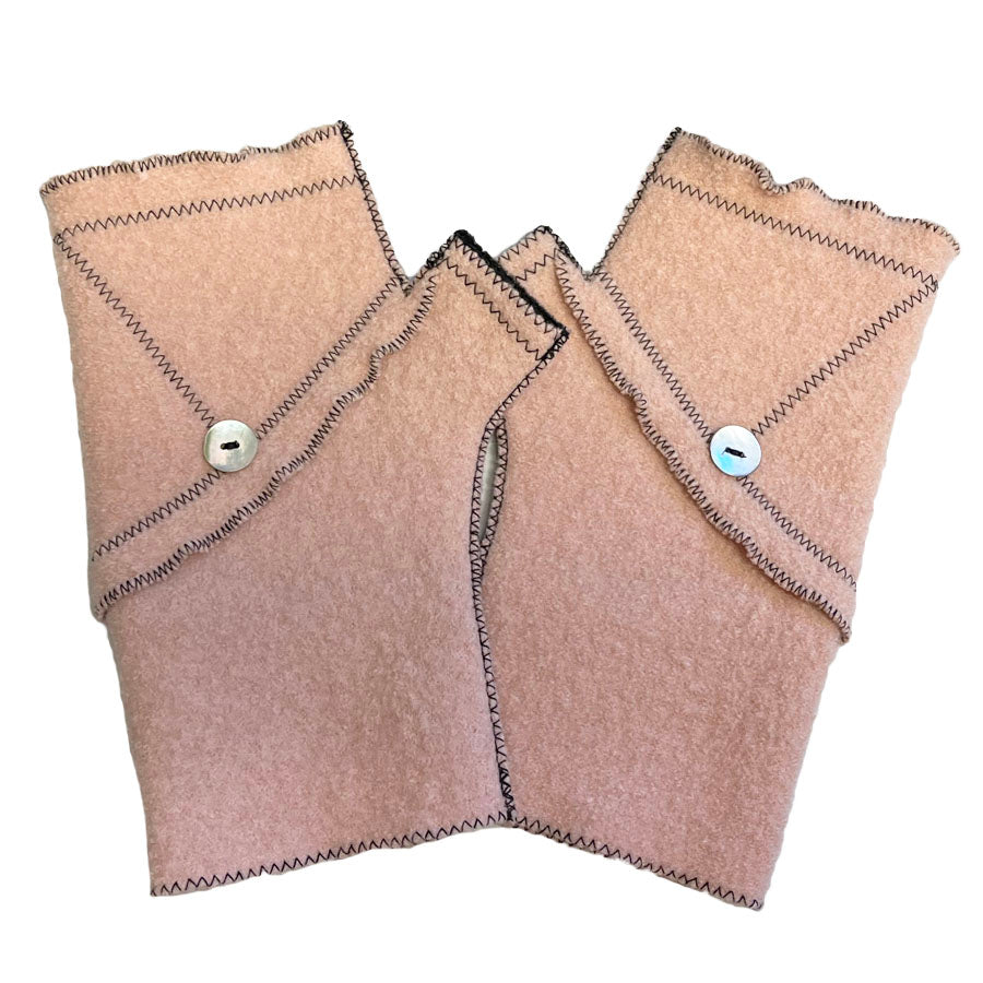 Blush Ruffle Fingerless Gloves