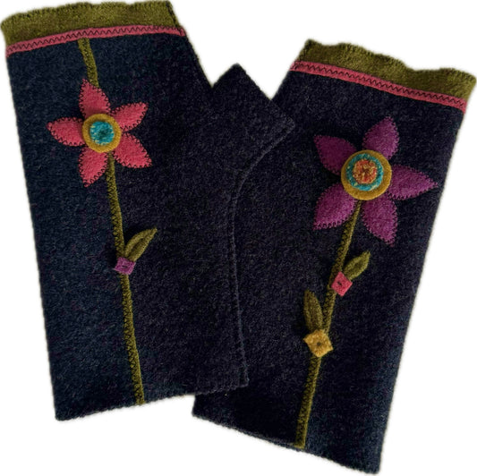 Funky Flower Fingerless