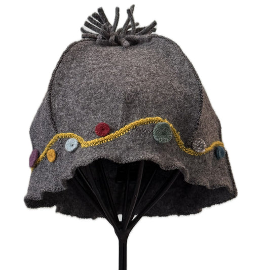 Gray Dot Hat
