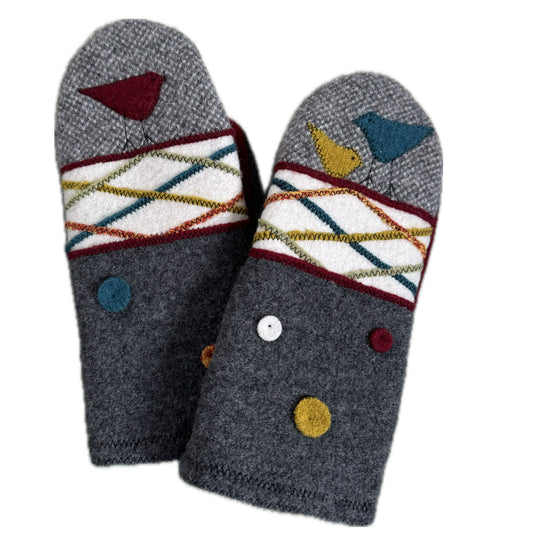 Plaid Bird Mitten